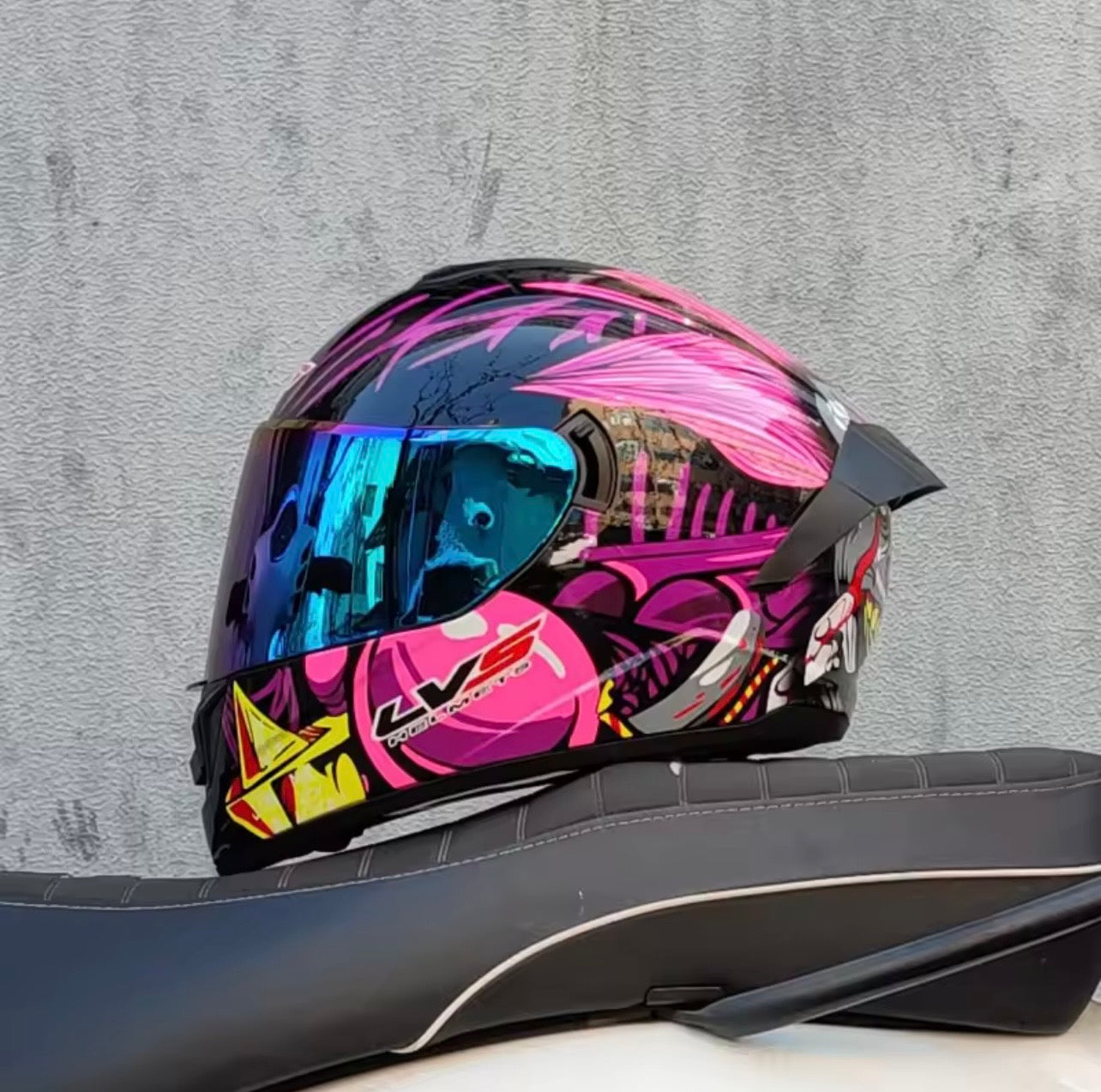 Full Face Racing Helmets Winter Warm Double Visor Motorcycle Helmet Motorbike Sports helmet LVS-701